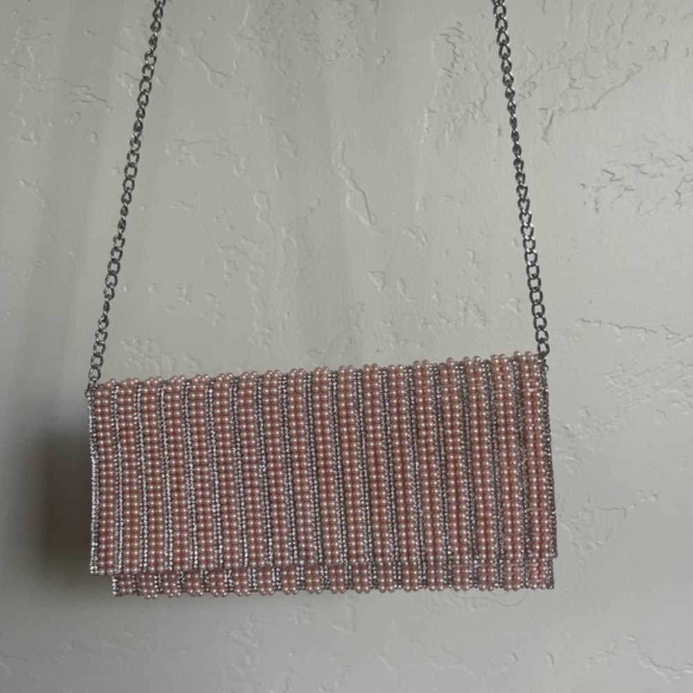 Pink Pearl Sparkly Cross Body/Clutch